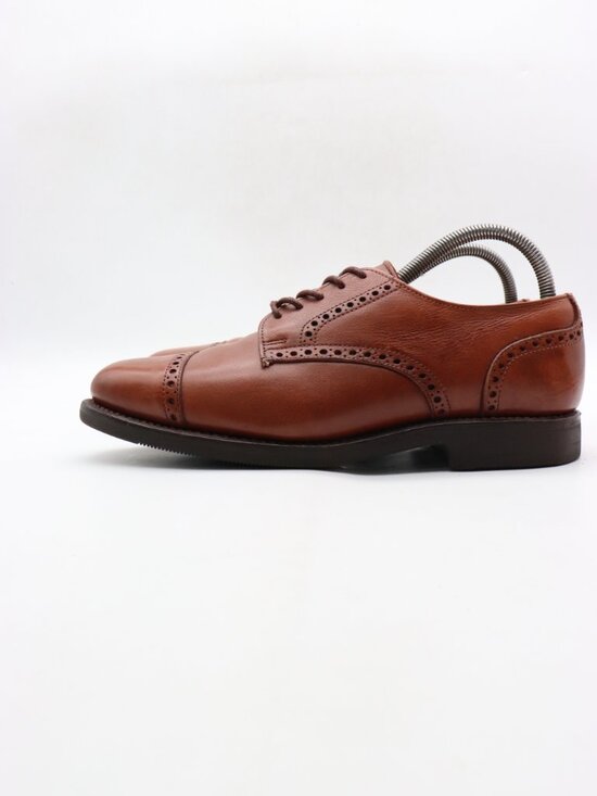 Allen Edmonds Bentley Men\'s Size 7.5 D Brown Leather Cap Toe Oxford Dress Shoes main image 4